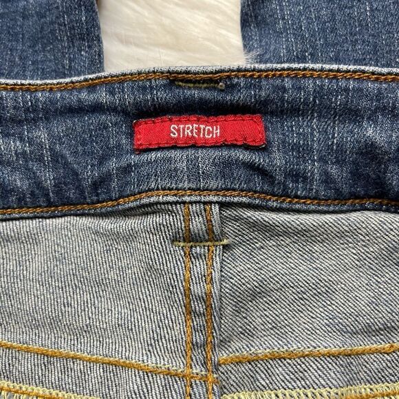 Guess Y2K Stretch Semi - Flare Dark Wash Low Rise Jeans Size 30 - Picture 6 of 7